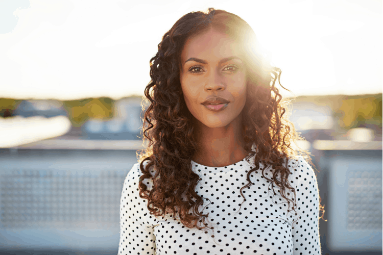 curly hair woman