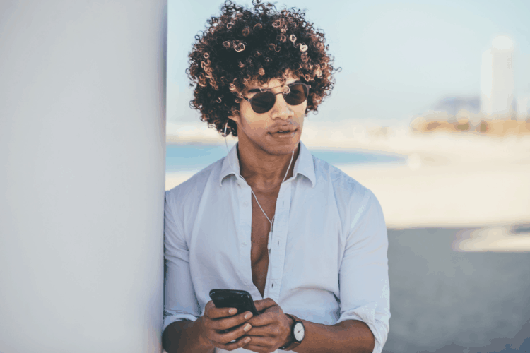 man with curly hair