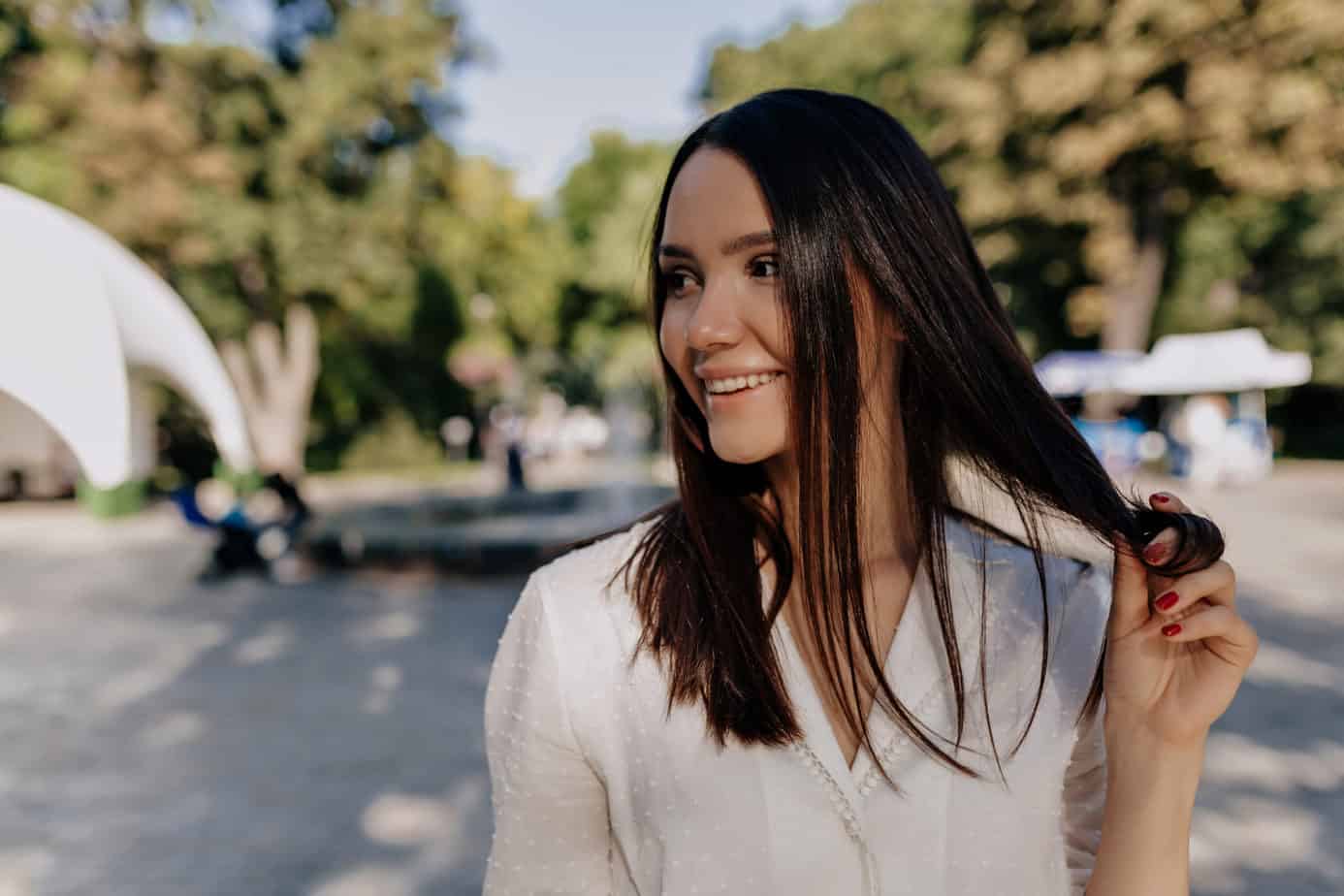 woman with dark hair