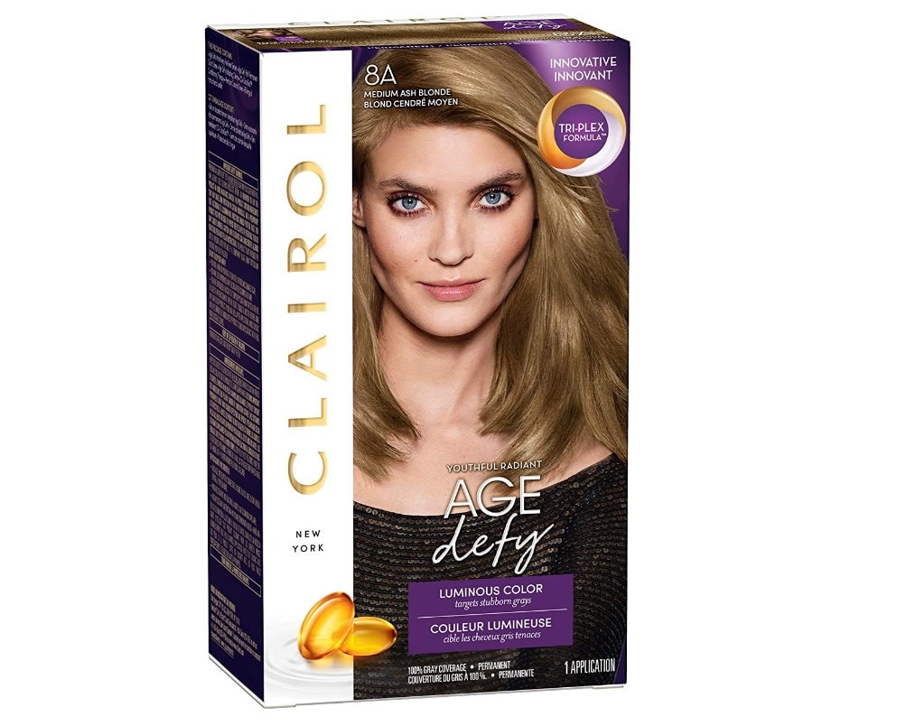 Clairol Age Defy Permanent Hair Color, 8A Medium Ash Blonde