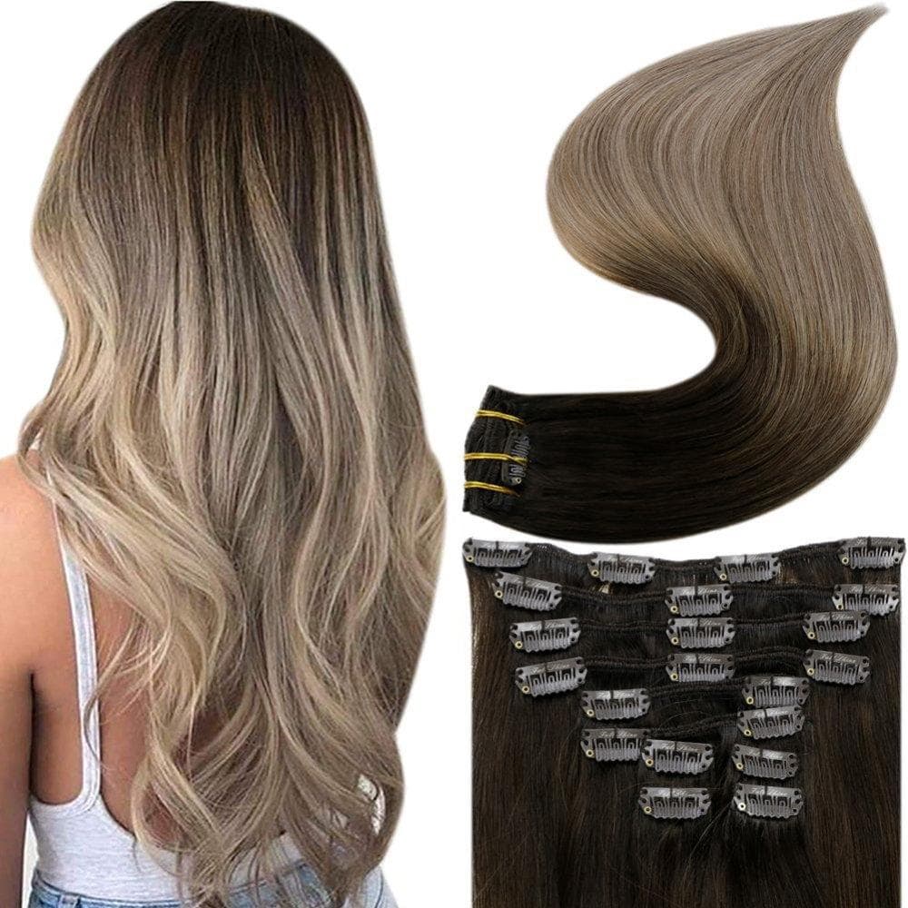 Full Shine Soft Hair Clip-In Human Hair Extensions