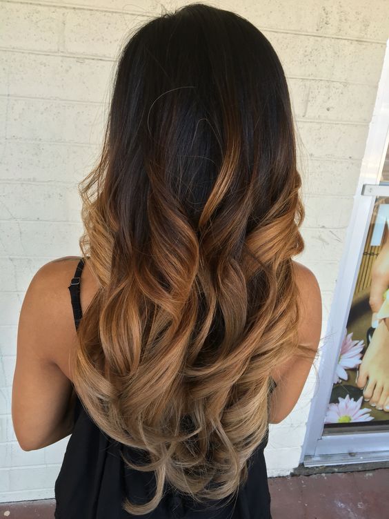 Black and Caramel Ombre