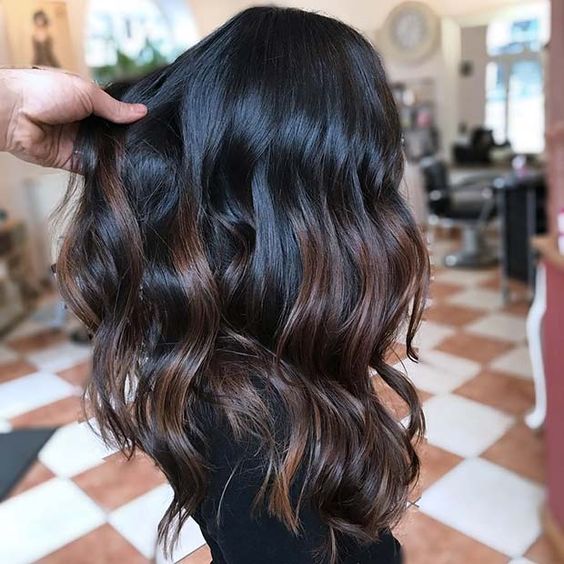 Black and Chocolate Brown Ombre