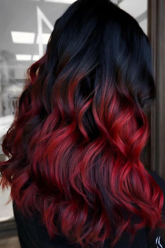 Black and Red Ombre