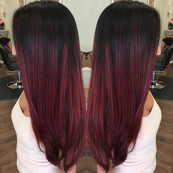 Black and Red Streak Ombre