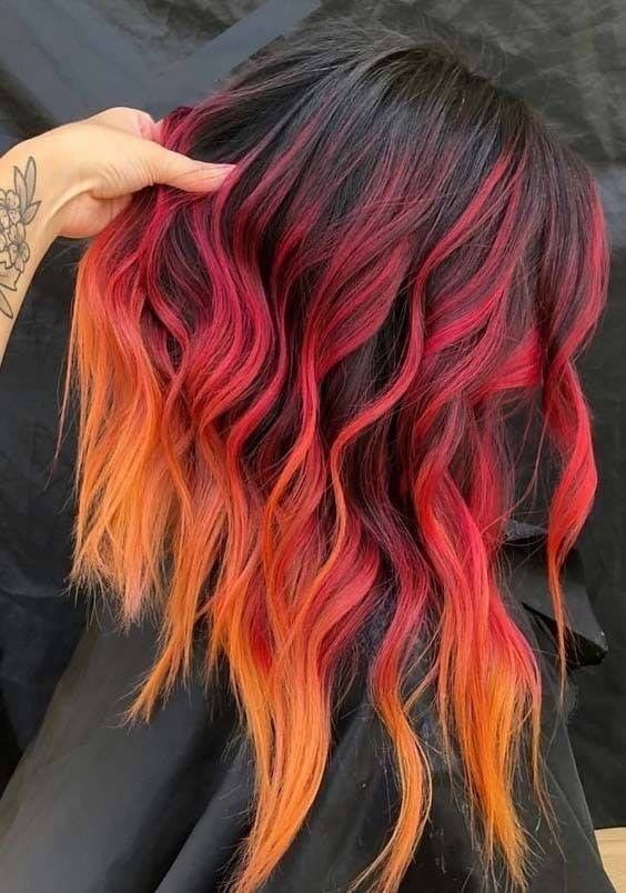 Black And Sunset Ombre