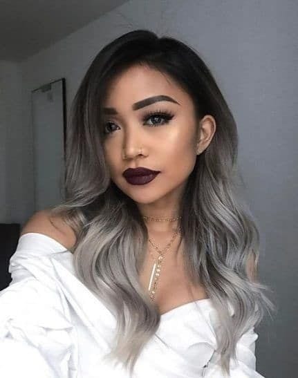 Ombre Hair Black and Gray