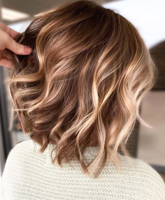 Layered Bob Balayage