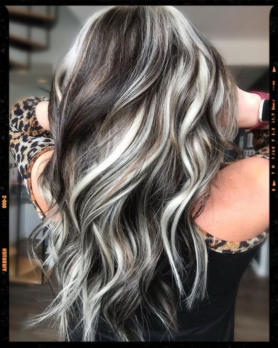 Black and Ash Blonde Swirl