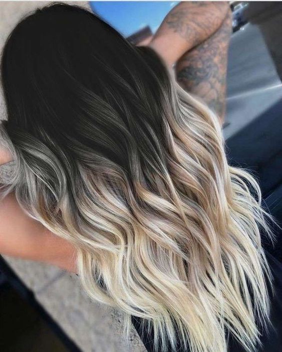 Black and Blonde Ombre