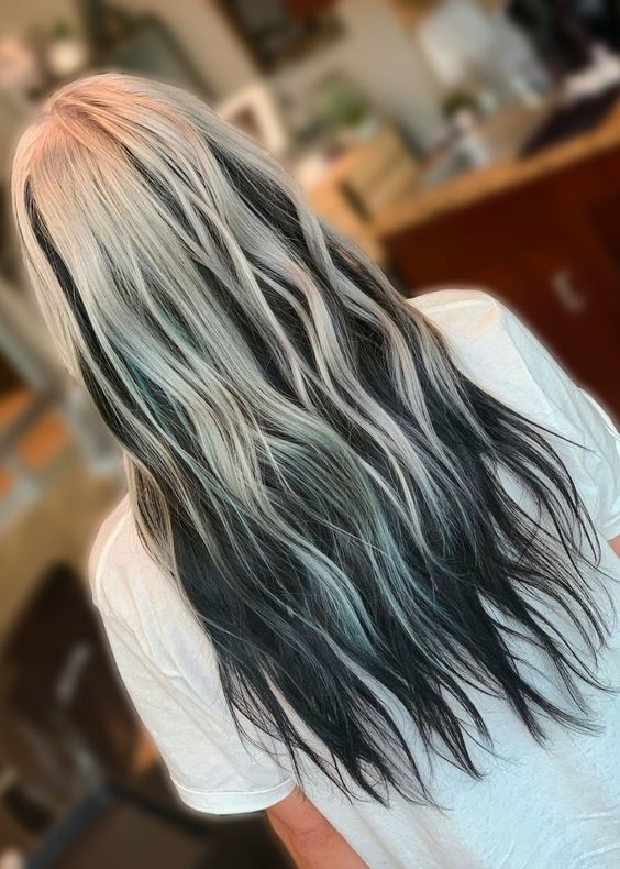 Blonde and Black Ombre