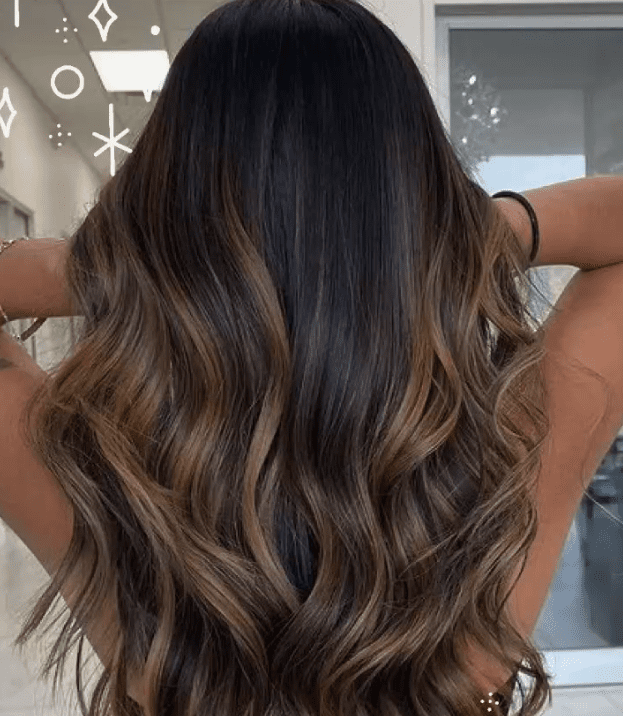 Darker Caramel Balayage