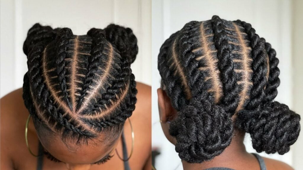 Straight back flat twists