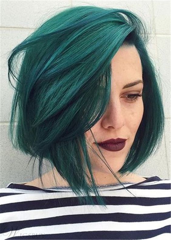 green color hair