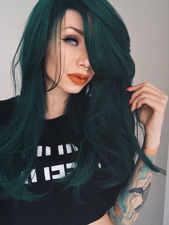 green hair