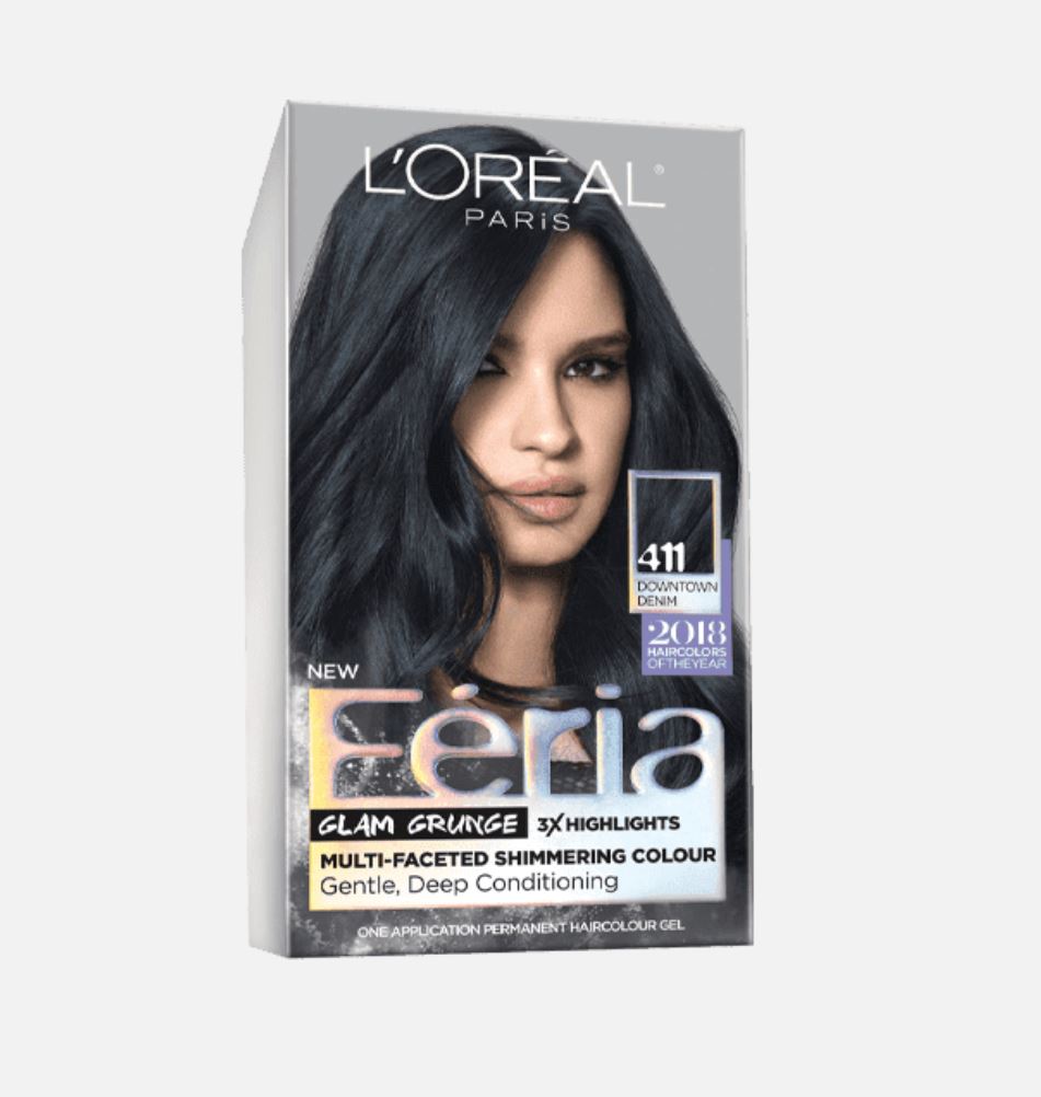 L'Oreal Paris Feria Hair Color in Downtown Denim