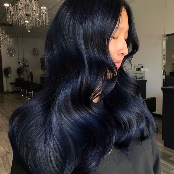 Midnight Blue Long Hair