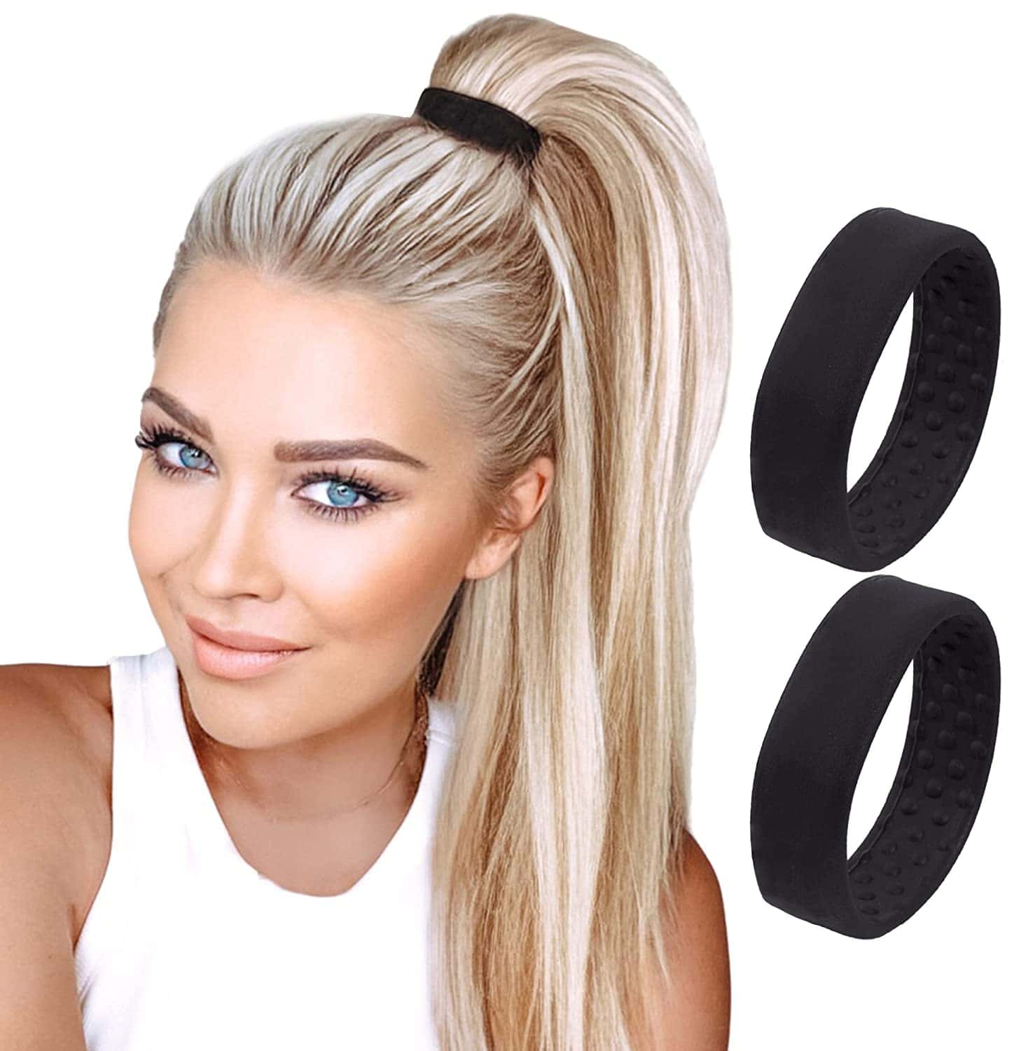 PONY-O 2 Pack Black Original Patented Hair Accessory