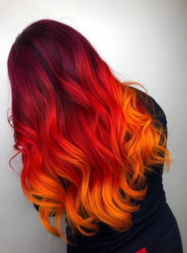 Fire Red Ombre