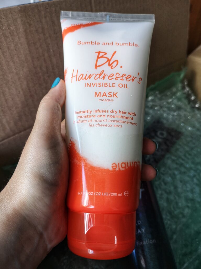 unboxing the BB hair mask