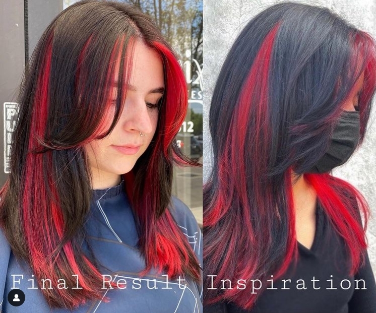 Red Peekaboo Highlights