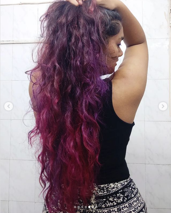 Red and Purple Galaxy Ombre