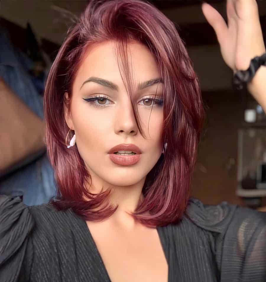 burgundy hair