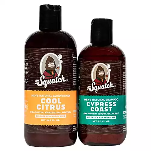 Dr. Squatch Citrus & Cypress Men's Shampoo + Conditioner Hair Bundle | Amazon