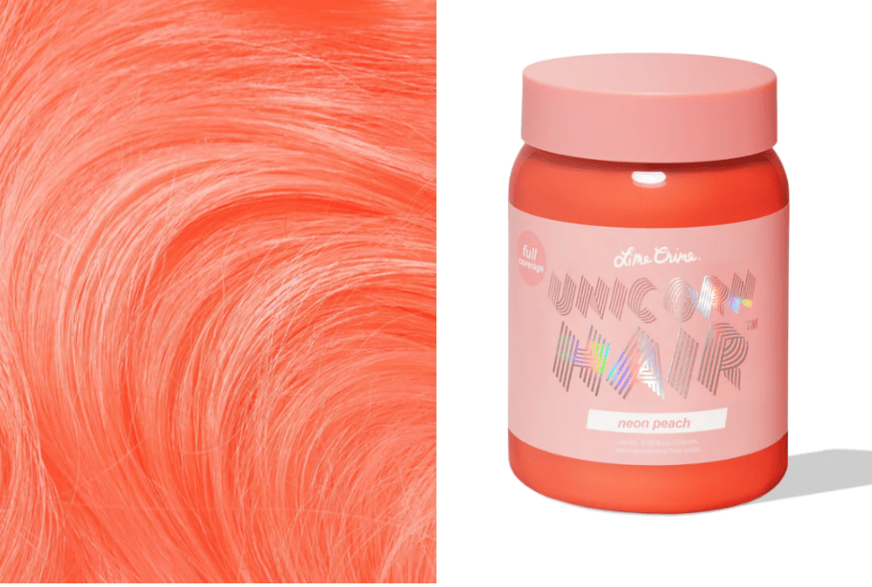 UNICORN HAIR FULL COVERAGE NEON PEACH