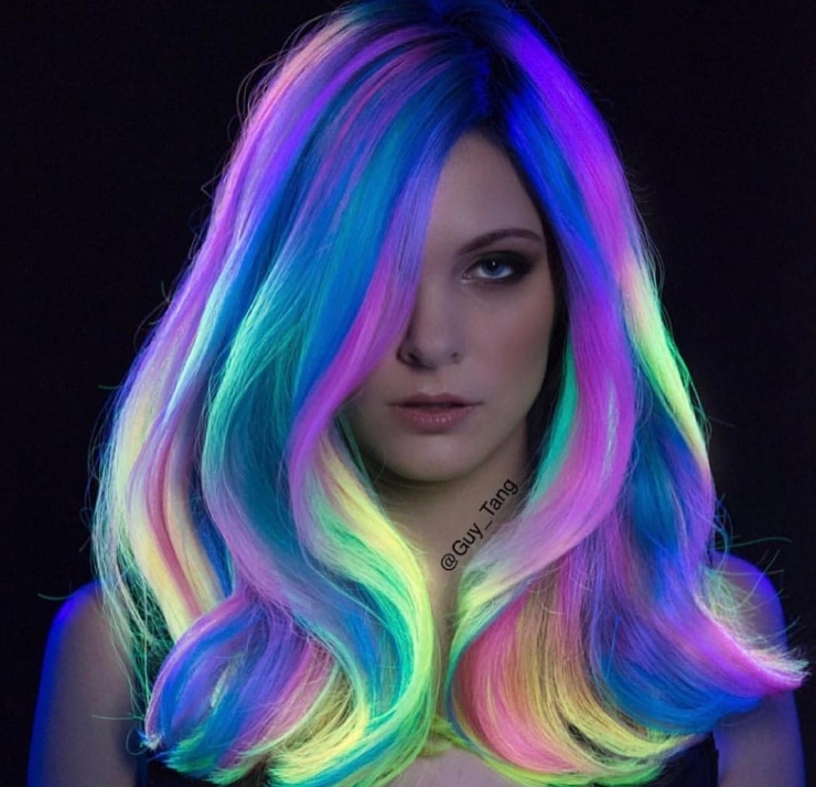 black light hair