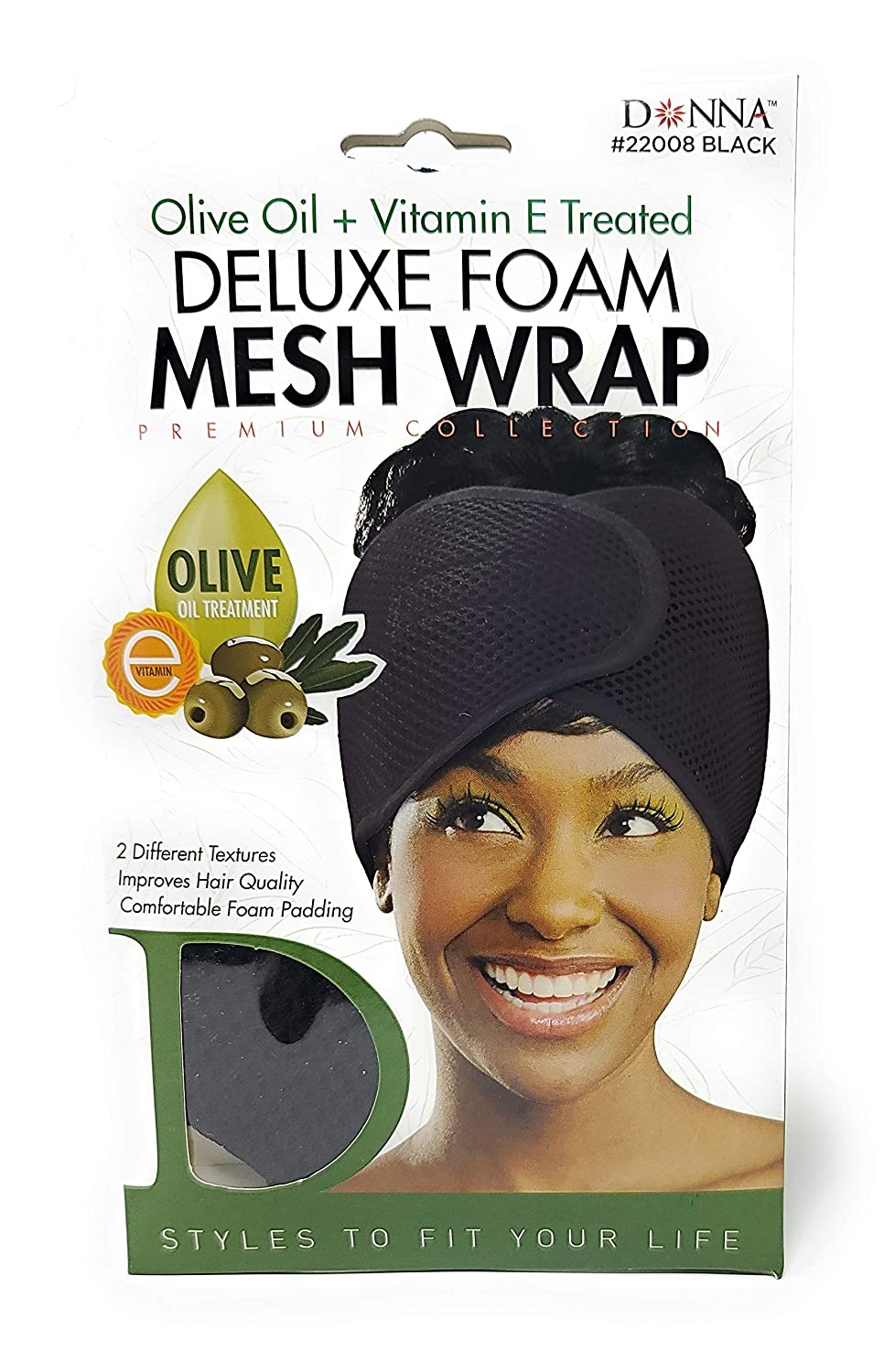 donna deluxe foam mesh wrap for the hair wrap