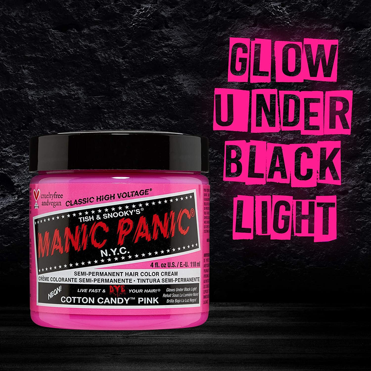 manic panic glow under black light