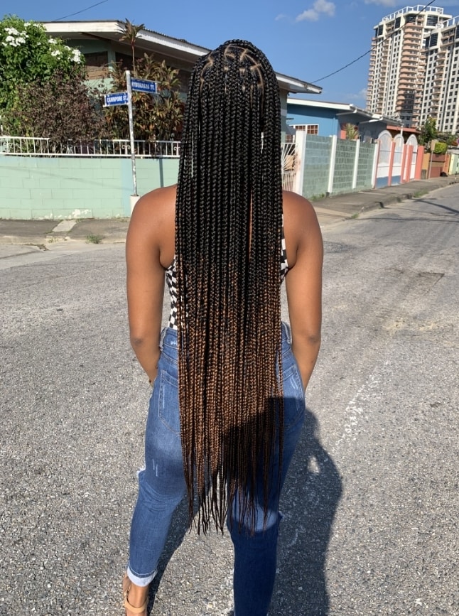 ombre knotless braids