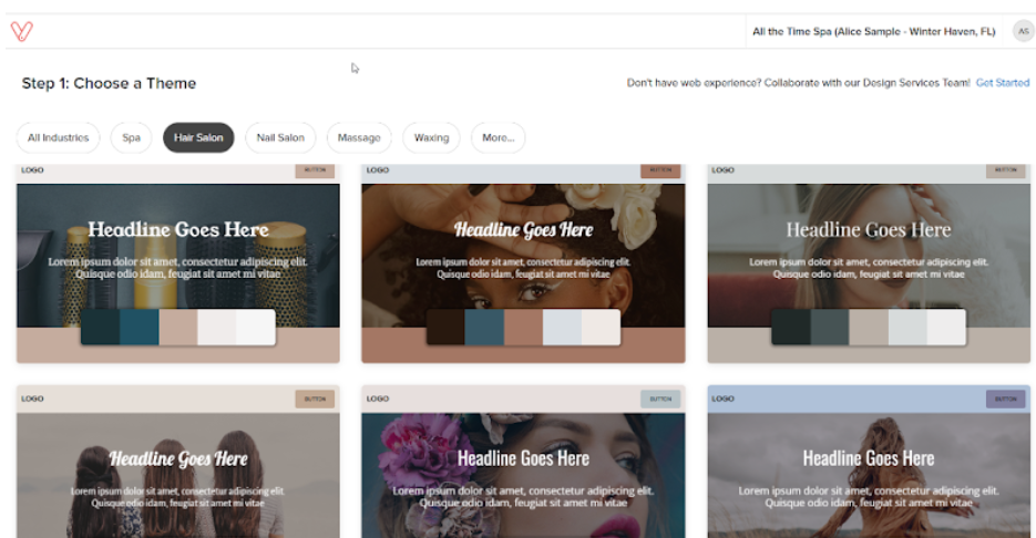 Vagaro Website Build