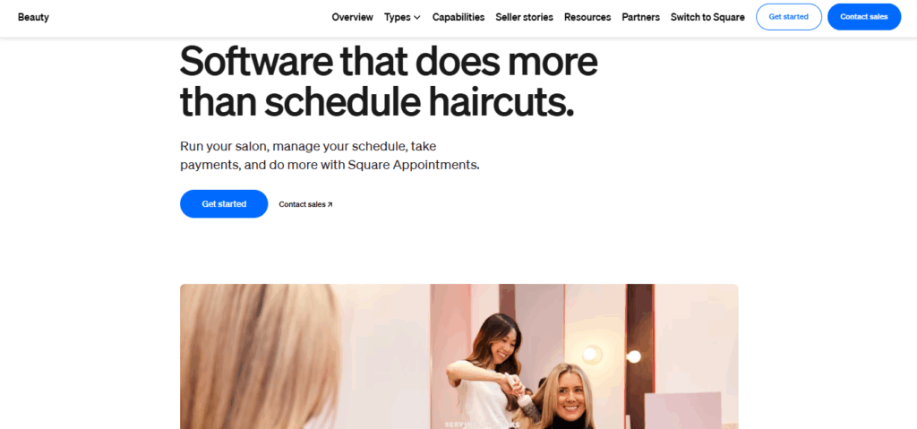 Square Appointments website
