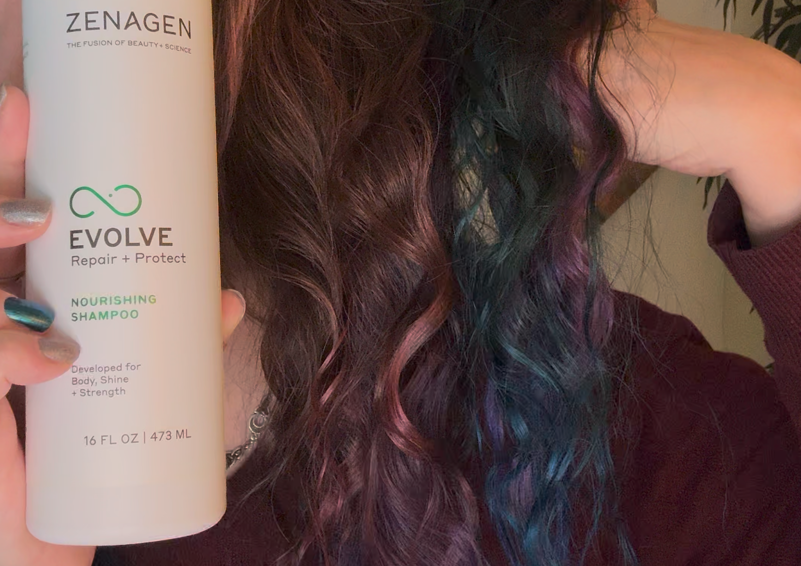zenagen bottle and hair