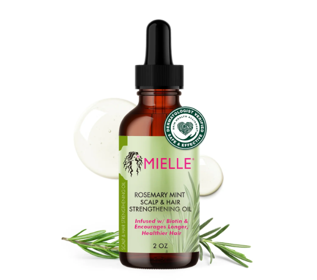 Mielle Rosemary Mint Scalp and Hair Strengthening Oil (Best Two-in-One Option)