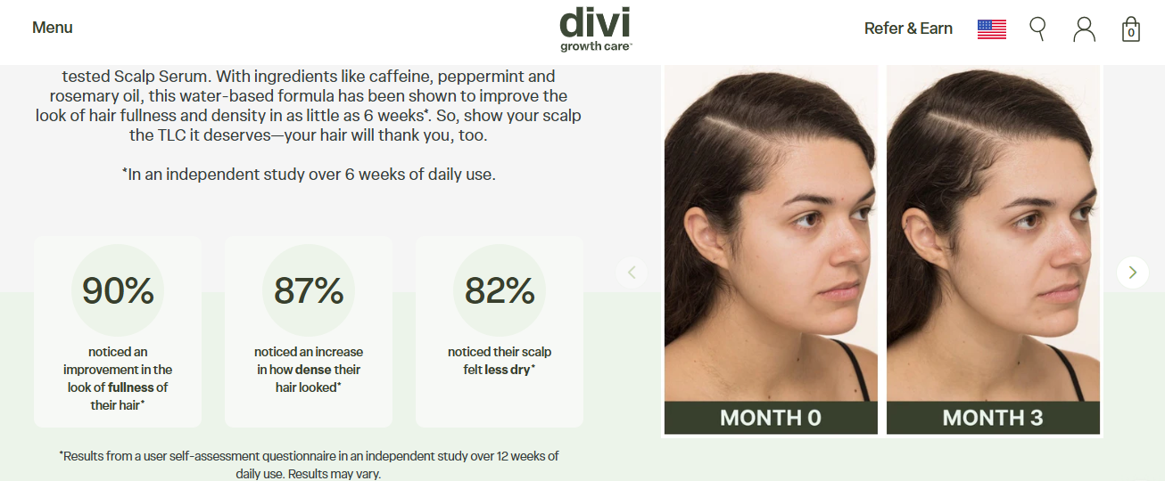 Divi before and after